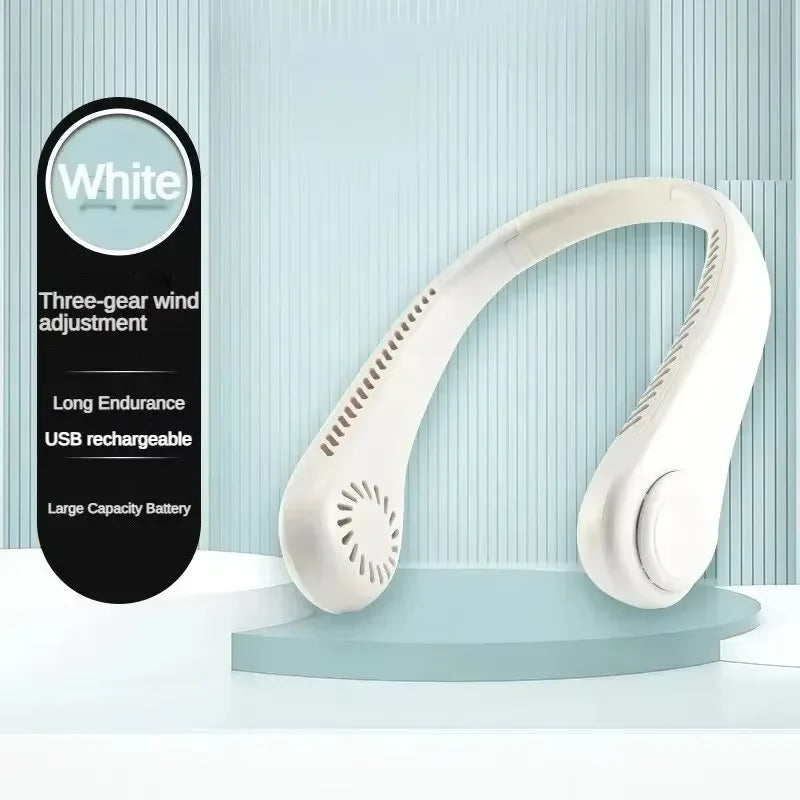 Bladeless Neck Fan – Hands-Free Portable Cooling | Rechargeable & Ultra-Quiet