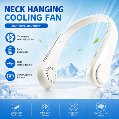 Bladeless Neck Fan – Hands-Free Portable Cooling | Rechargeable & Ultra-Quiet