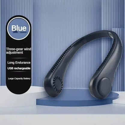 Bladeless Neck Fan – Hands-Free Portable Cooling | Rechargeable & Ultra-Quiet