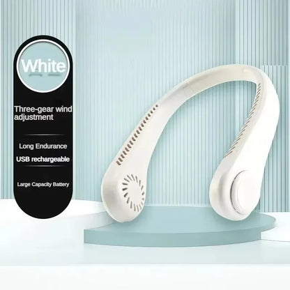 Bladeless Neck Fan – Hands-Free Portable Cooling | Rechargeable & Ultra-Quiet