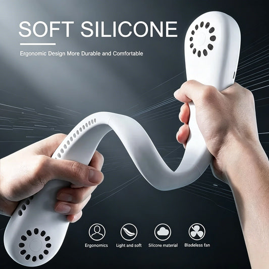 Bladeless Neck Fan – Hands-Free Portable Cooling | Rechargeable & Ultra-Quiet