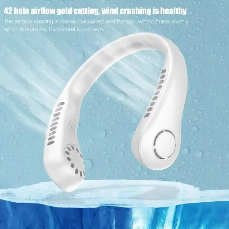 Bladeless Neck Fan – Hands-Free Portable Cooling | Rechargeable & Ultra-Quiet